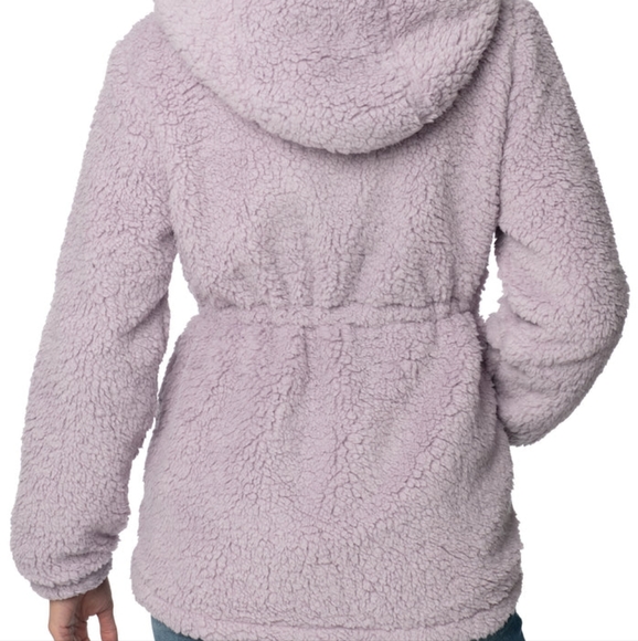 Sherpa Hooded Jacket in Lavender - Picture 4 of 10